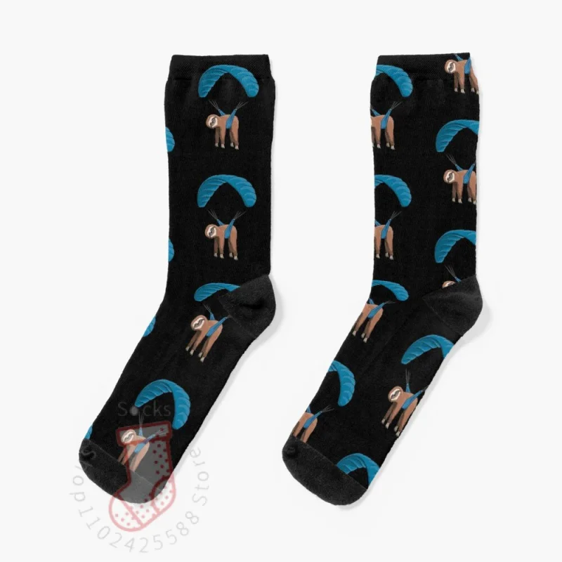 Paragliding Flying Sloth Sunglasses Skydiver Paraglider Socks Bamboo Socks Men Funny Socks Men