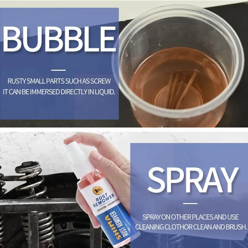 

80ml Rust Remover Door Window Rust-proof Lubricant Spray Lubrication Metal Wheel Cleaning Oxidation Hub Rust Prevention K8t3