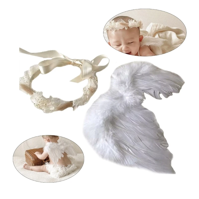 

Infant Photography Props Angel Costume Wing Posing Suit Skin Friendly Baby Outfit Newborns Photo Shooting Props Clothes