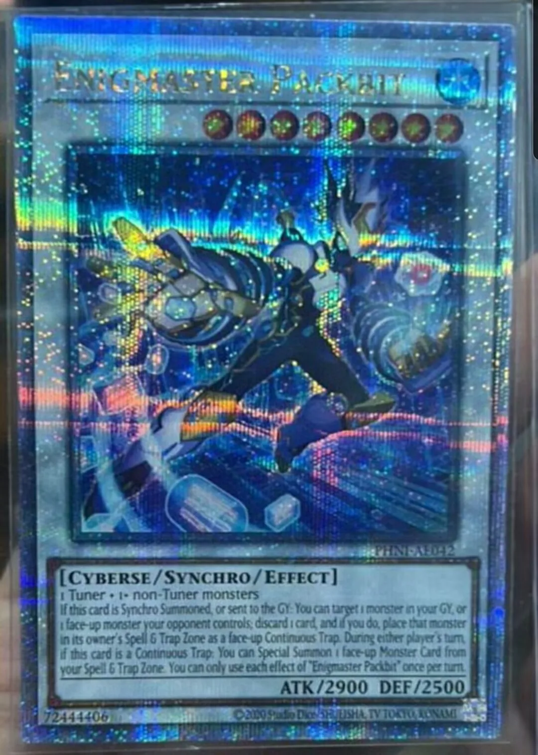 Yugioh KONAMI Дуэль Монстры PHNI-AE042 Enigmaster Packbit 25 четверть века секретная редкая азиатская