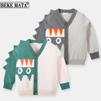 beke mata cartoon kids boys cardigan 2022 spring v neck simple breasted knitted toddler boy sweater tops childrens outerwear