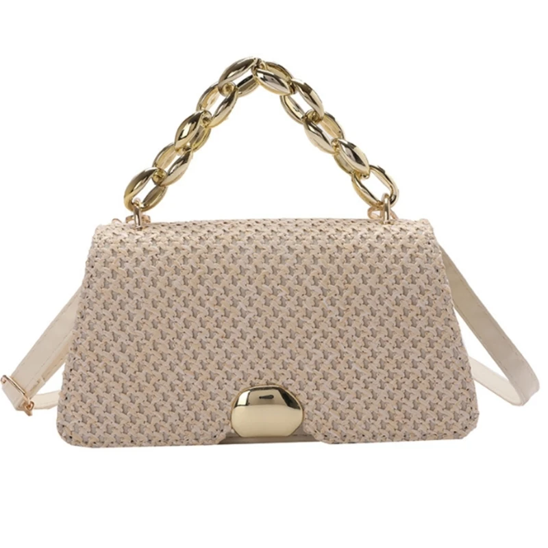 

63HC соломенная кожаная сумка, сумка через плечо, сумка-мессенджер, сумки ручной работы из сплава, летние пляжные ретро сумки для женщин