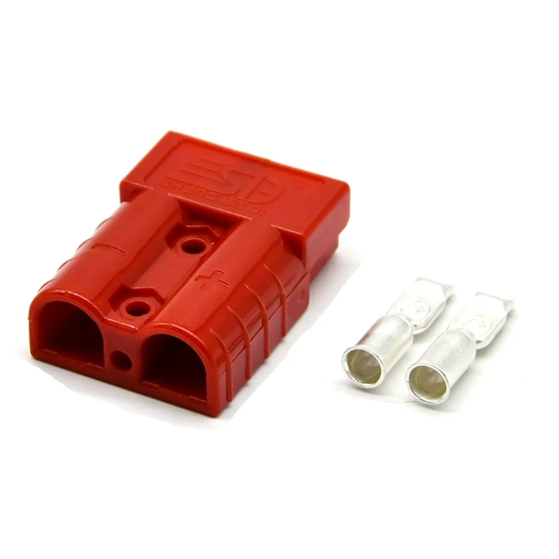 

GTBL 50PCS 50A Power Plug Connector Double Pole With Copper Red Color Heavy Duty Quickly Connect