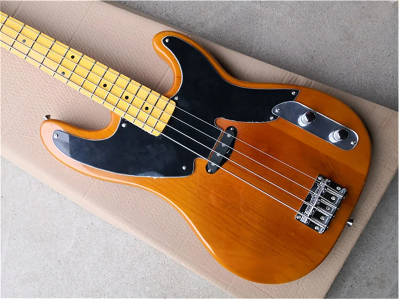 

TL Bass 4 string electric bass alder body transparent yellow in stock 62