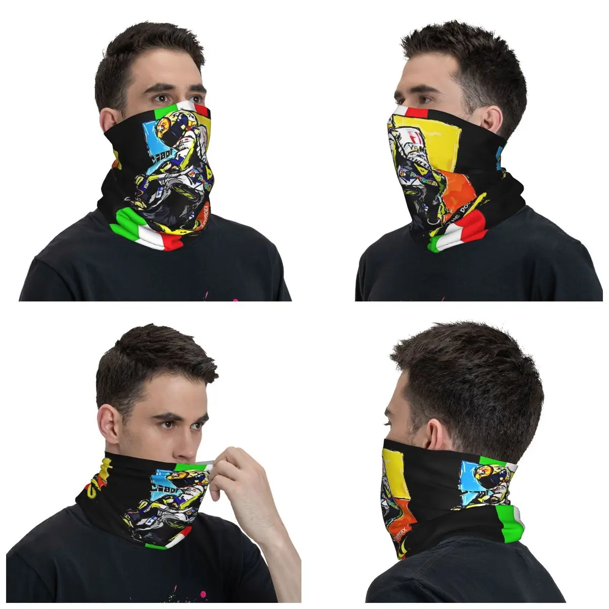 Фото 46 Motorcycle Racing Balaclava Rossied Outdoor Sports Face Cover Mask Women Fashion Punk Sun Protection Bicycle Mask №2