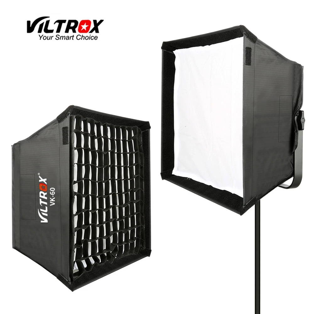 

Viltrox VK-60 LED Light Grid Softbox Fold Outdoor Reflector Umbrella Diffuser With Carrying Bag For Viltrox Photography Lights