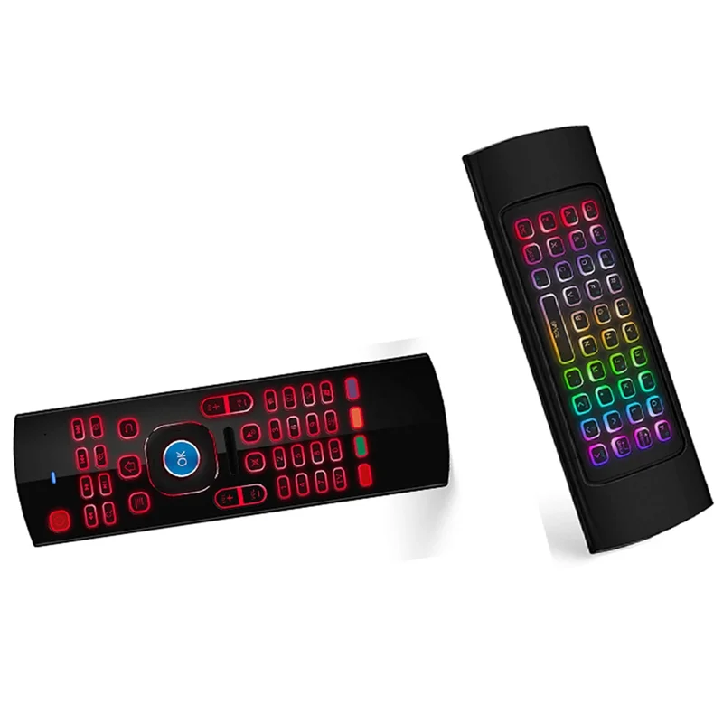 3X Air Mouse для Android Tv Box Мини Беспроводная клавиатура Remote с RGB подсветкой MX3 Pro IR Learning