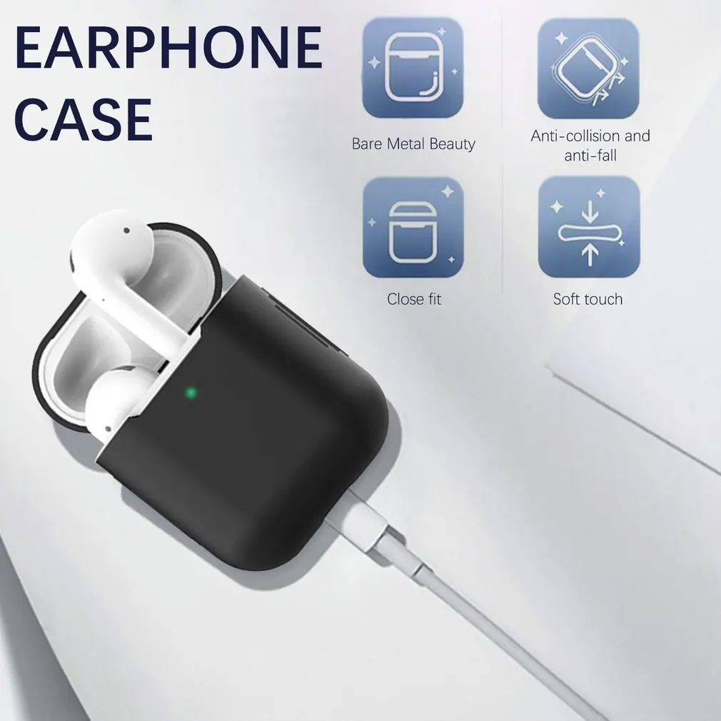 

New Soft Silicone Cases For Airpods1 2nd Protective Earphone Cover Case Headphones Cases Protective For Apple Airpods 2/1 Cover