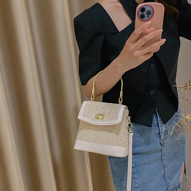 

Female Small Flap Messenger Bag 2022 New Weave Crossbody Bag Brand Designer All Match Handbags Women Stylish Trend Shoulder Bag