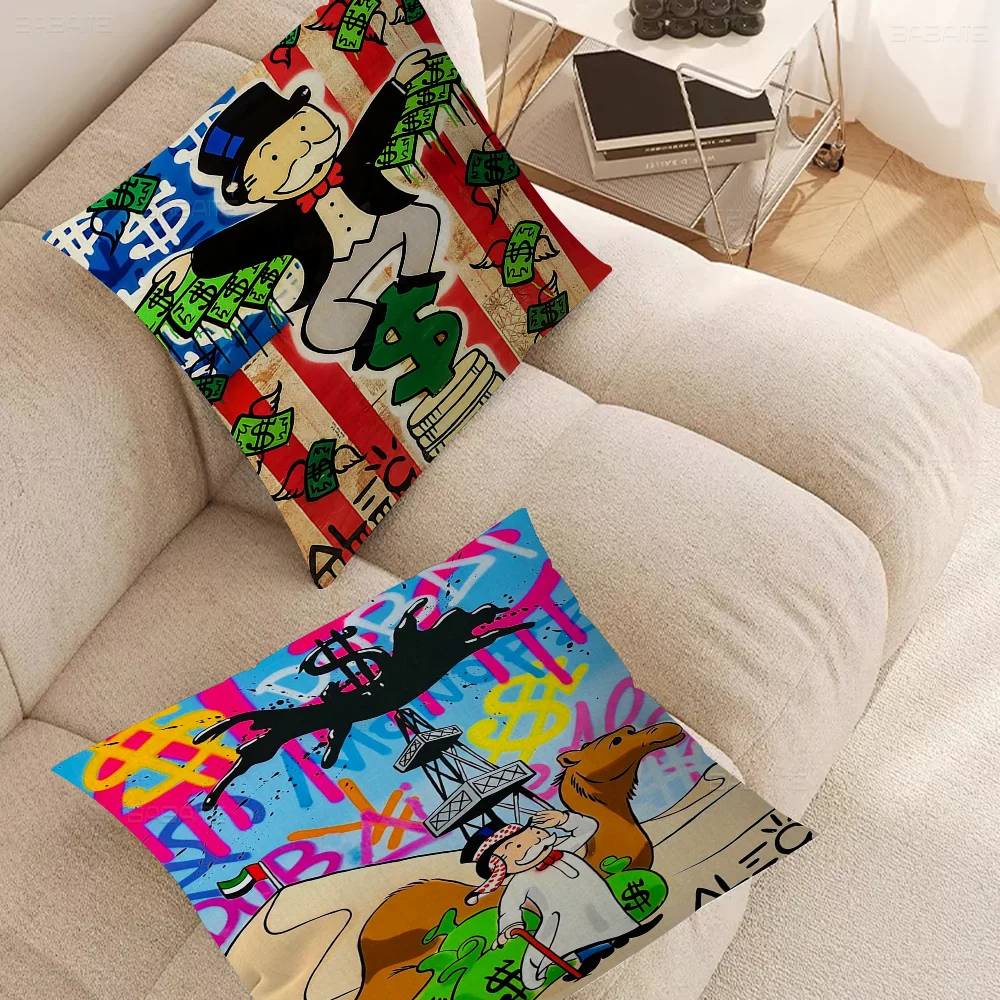 M-Monopoly Personalized Pillow Dust Cover Bedroom Kids Party Decoration Pillowcase Birthday Children Gift