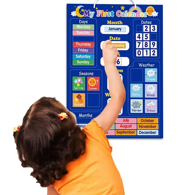 

Magnetic Daily Calendar Kids First Daily Magnetic Calendar Classroom Calendar Kids Preschool Calendar Kids Magnet Calendar