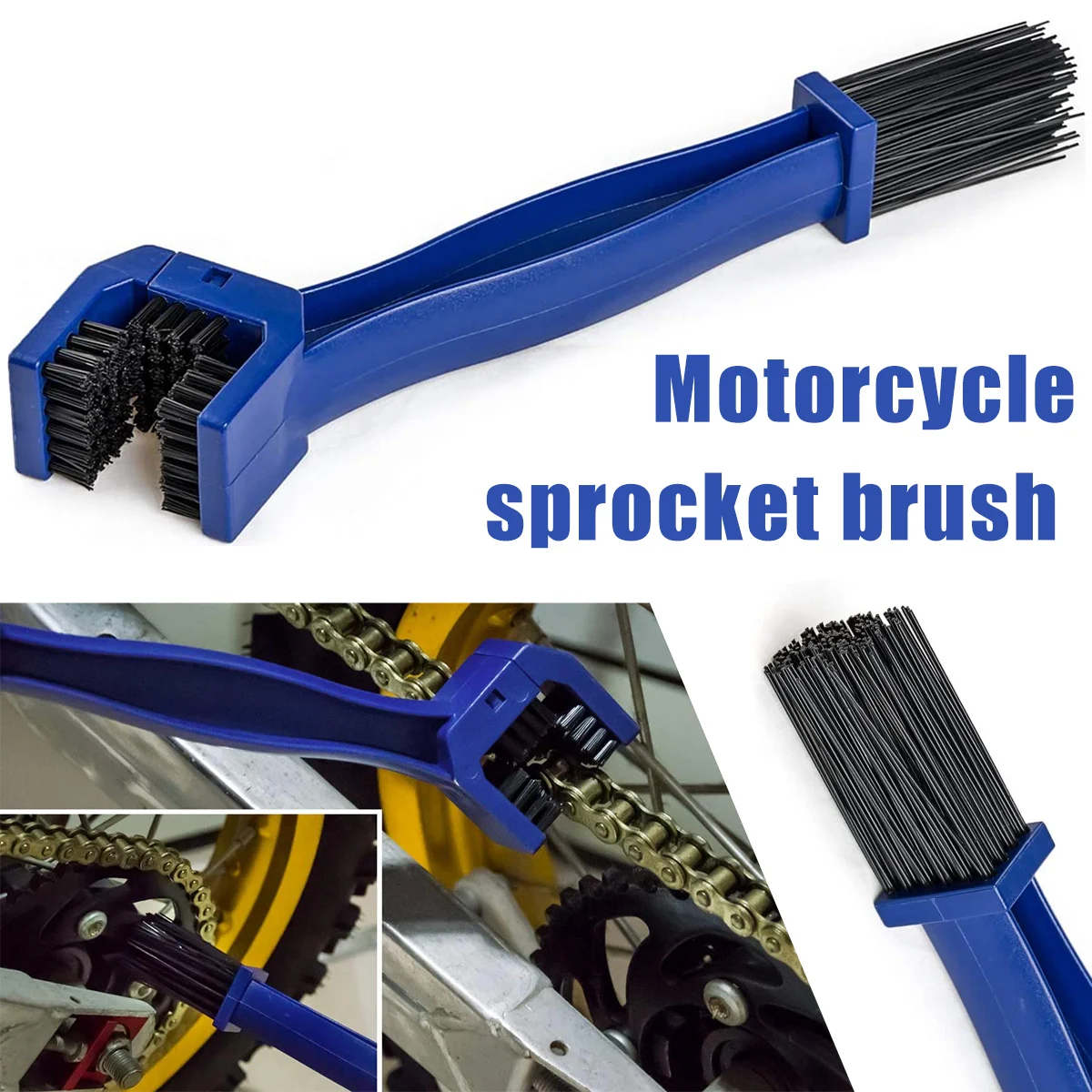 

Chain Clean Brush Universal Chain Cleaner with a Multi-Faceted Brush and a Long Brush Head Durable Reusable Chain Cleaner