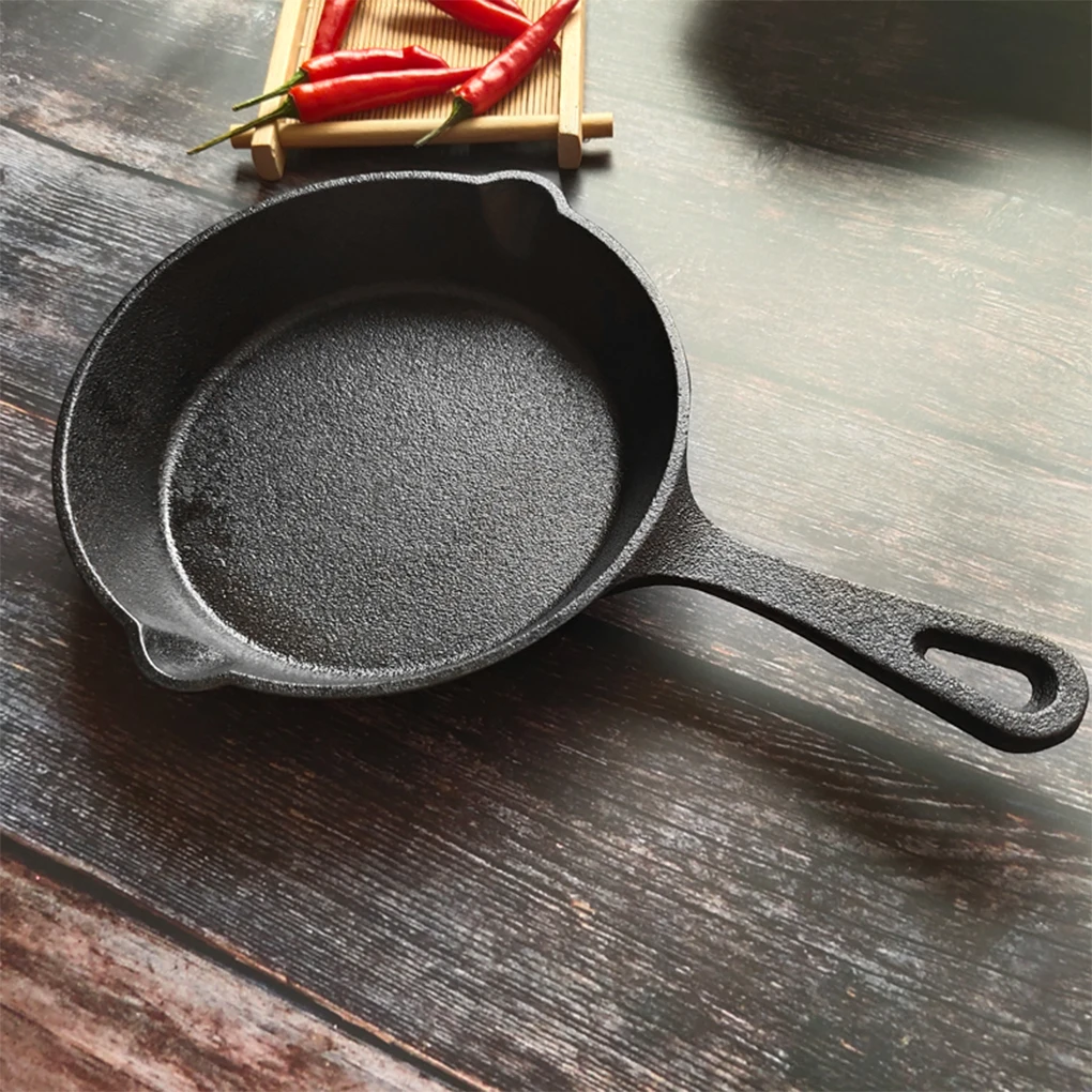 

14-16cm Cast Iron Frying Pan Non-stick Skillet Kitchen Frying Pot Breakfast Pan Omelette Pancake Pot Induction Cooking Cookware