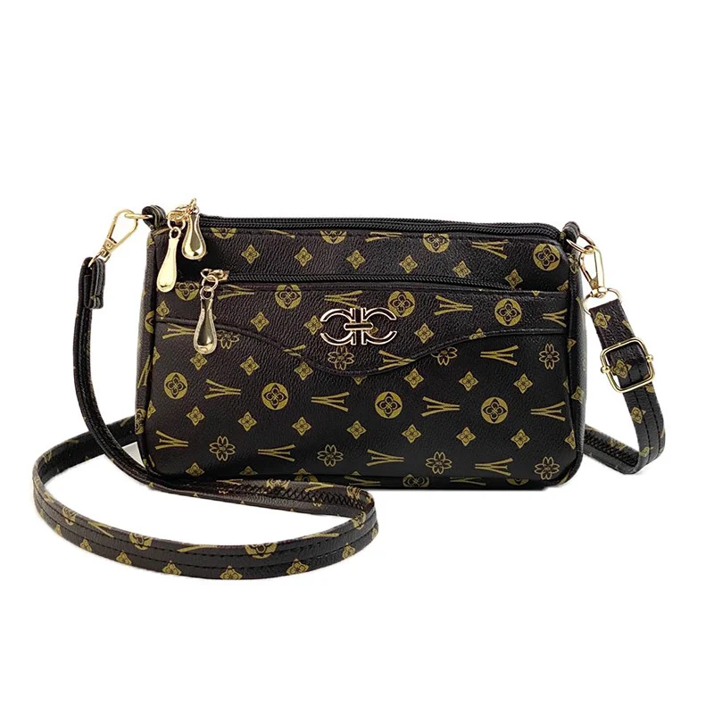 

Fashion 2023 Small Women Shoulder Bags Excellent PU Leather Crossbody Bag Branded Style Flower Print Handbag High Capacity Purse