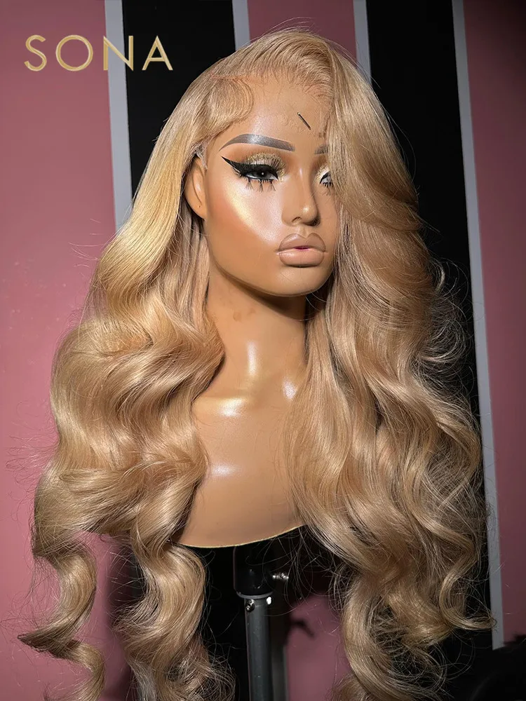 Парик из натуральных человеческих волос с прозрачной кружевной передней частью