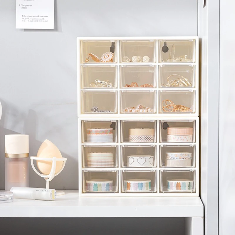 

9 Drawers Storage Cabinet Organiser,Desktop Organizer Mini Jewelry Box/Cosmetic for bedroom bathroom desk