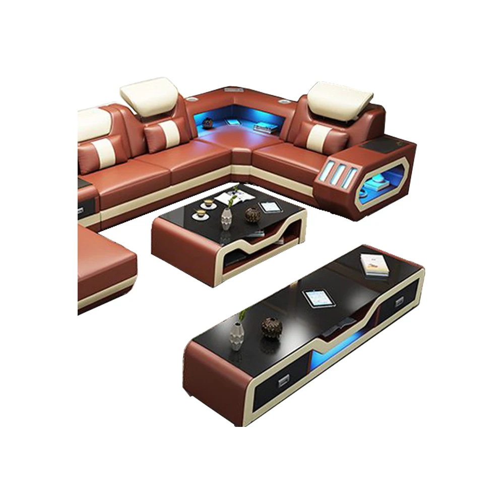 Bundle For Living Room Basse De Salon With Led Light And Dra