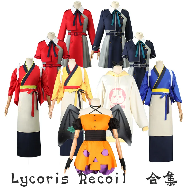 

Anime Lycoris Recoil Cosplay Costume LycoReco Coffee Stew Kimono Nishikigi Chisato Inoue Takina Nakahara Mizuki Kurumi Suit