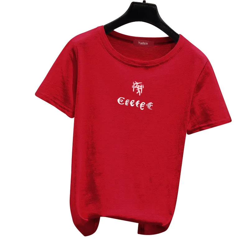 

NEW European and American high-quality soft short-sleeved women's recreational breathable T-shirt