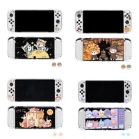 for nintendo switch oled accessories cute cartoon anime case joy con controller shell kawaii pink soft silicone protective cover