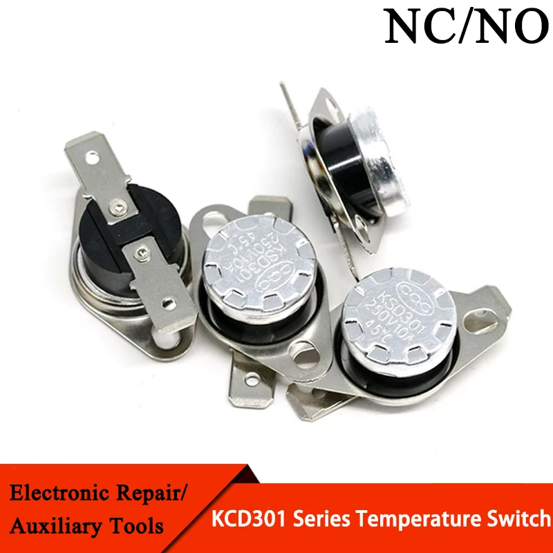 

5/10PCS Normally Open/Close KSD301 10A 250V 40-135 Degree Bakelite KSD-301 Temperature Switch Thermostat Sensor