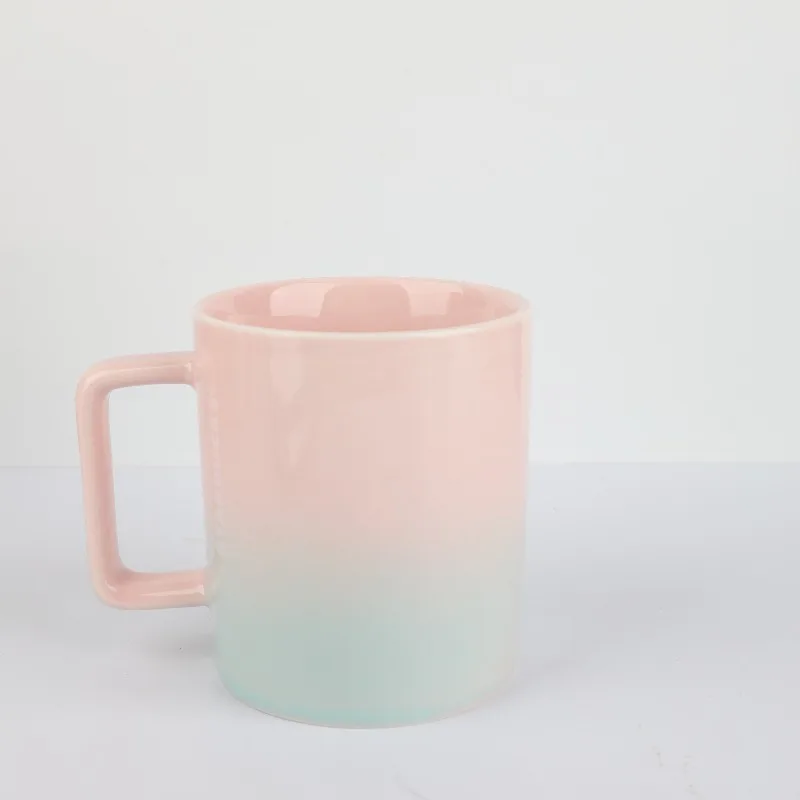 Кружка Starbucks Spring Pink Blue Gradient 414 мл с металлическим логотипом, термостойкая, для дома и офиса (art.: 3920da2bad4cf) - 3920da2bad4cf