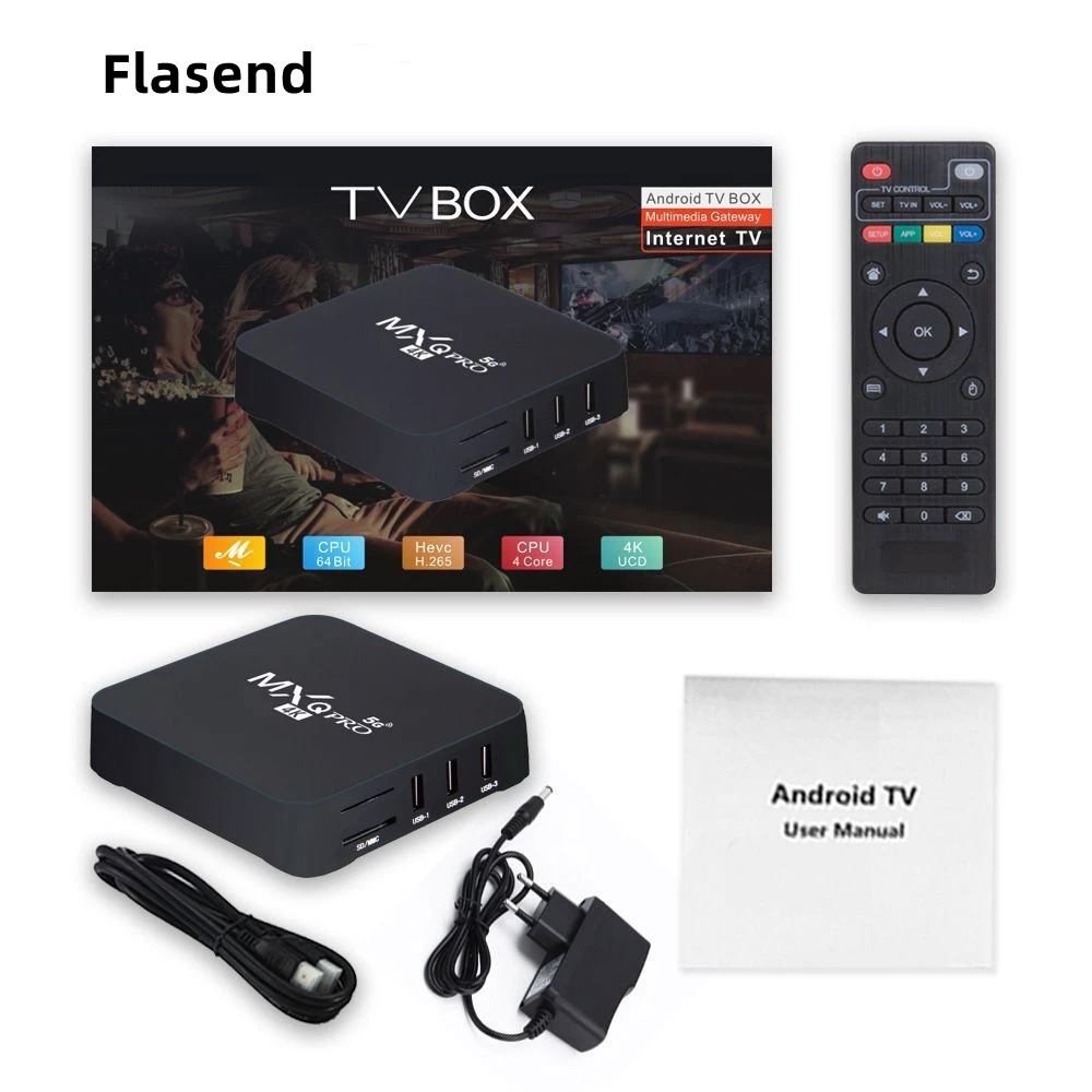 Mooleboo Pro 16G/ 32G/ 64G/ 128G 4K 5G WiFi Internet Permanent Free TV Channels S905L Smart Android 7.1 Set Top TV Box images - 6