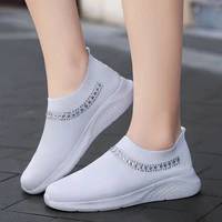 bling sneakers women summer shoes rhinestone flats casual slip on breathable walking sports shoes woman loafers zapatilias mujer