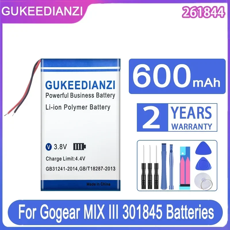 Аккумулятор GUKEEDIANZI 261844 для Gogear MIX III 3 301845