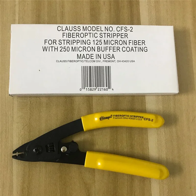 Clauss CFS-2 Fiber optic Stripper For Stripping Pliers Two Holes 125 Micron Fiber with 250μm 2-3mm Buffer Coating CFS 2