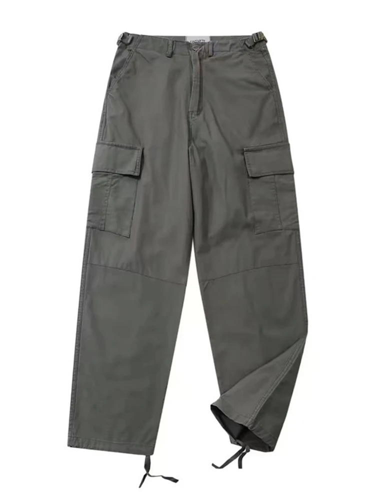 Брюки-карго мужские молодежные осенне-зимние брюки 2024 новые свободные прямые