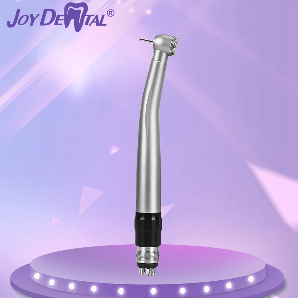 

JOY DENTAL High Speed LED Handpiece With E-generator Push Button Chuck 4 Way Spray Clean Head Quick Coupler 4 Holes
