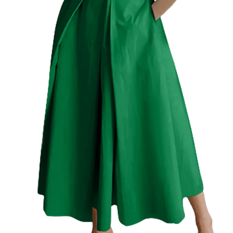 UOOZEE 2024 новое женское модное шикарное однотонное платье с завязками на талии и