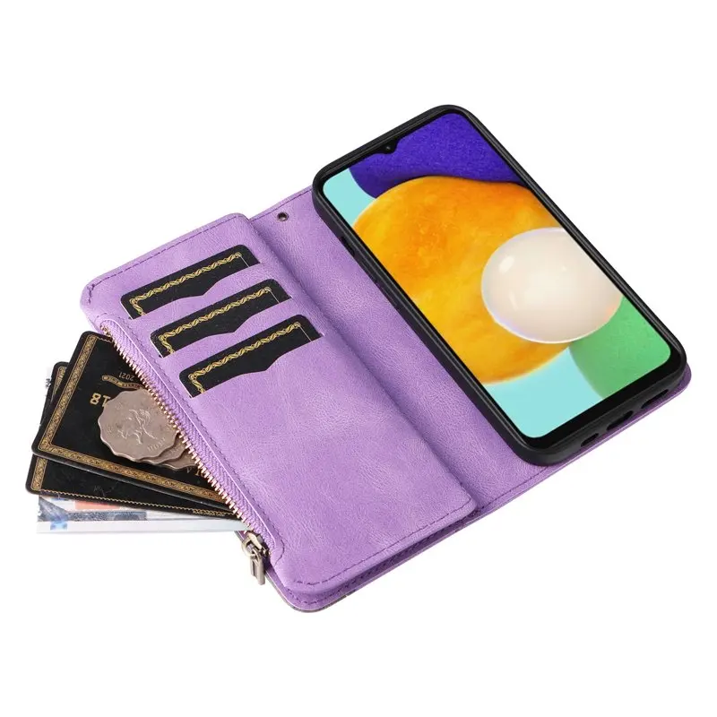 for SAMSUNG Galaxy A14 5G Wallet Phone Case, Premium PU  TPU Shockproof Folio Flip Stand Cover with Wrist Strap Card Slots Walle