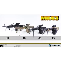zy2010 mk43 machine weapon gun war series model toy us military fit 12 action figure doll