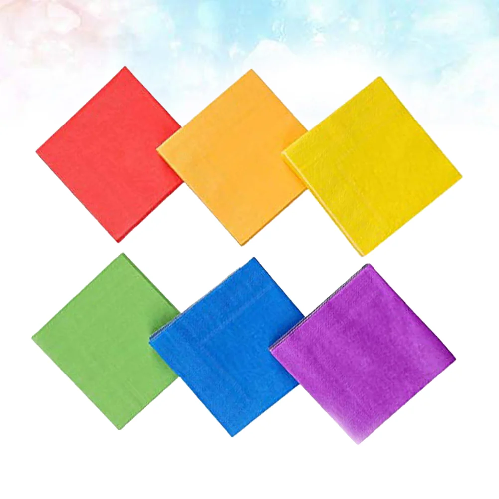 120 Pcs Colored Tissue Paper Facial Tissue Party Party Napkin Napkins Colorful Napkin Cartoon Tissues Paper Towel