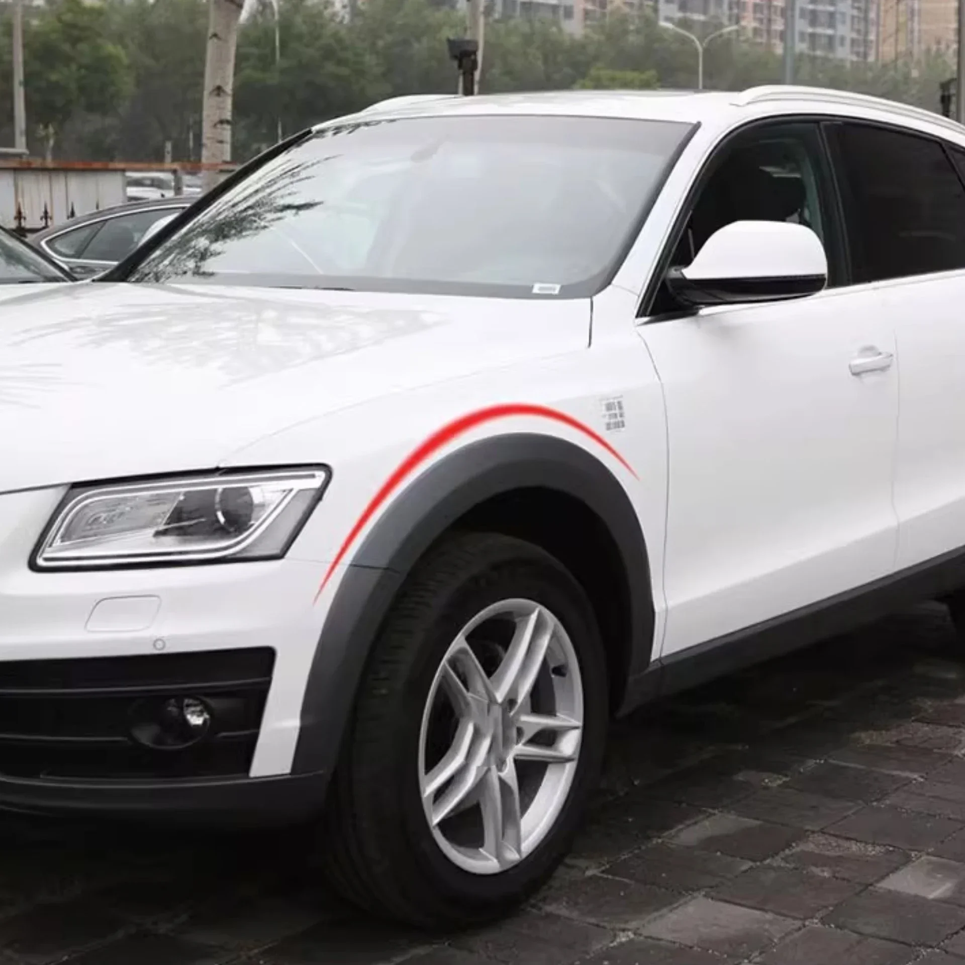 Комплект кузова передняя и задняя черная брови для Audi Q5 2009-2017 крыло широкая