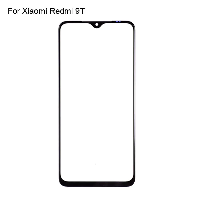 

2PCS For Xiaomi Redmi 9T Outer Glass Lens Red mi 9 T Touchscreen Touch screen Outer Screen Glass Cover without flex