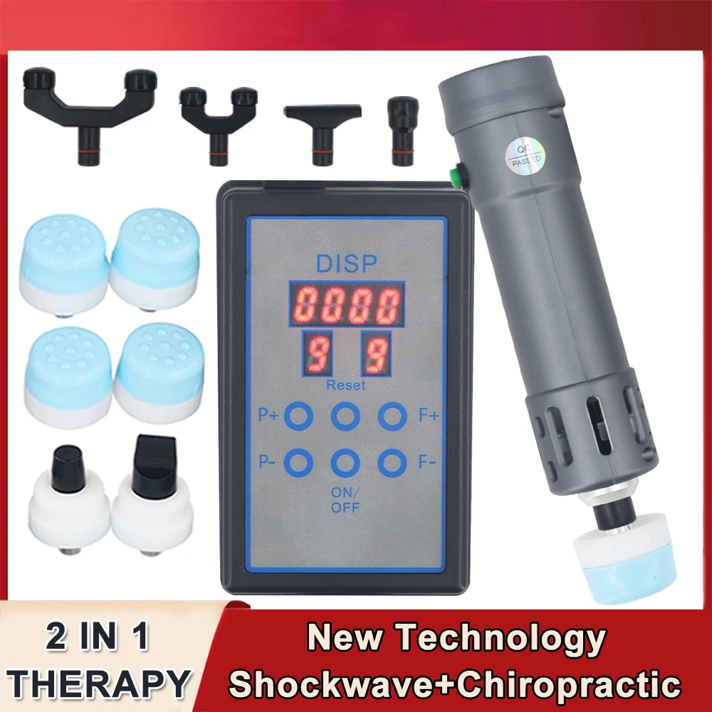 

New 2 In 1 Shockwave Therapy Machine Soft Tissue Injury Rehabilitation Instrument To Relieve Leg Pain Chiropractic Massage Tool