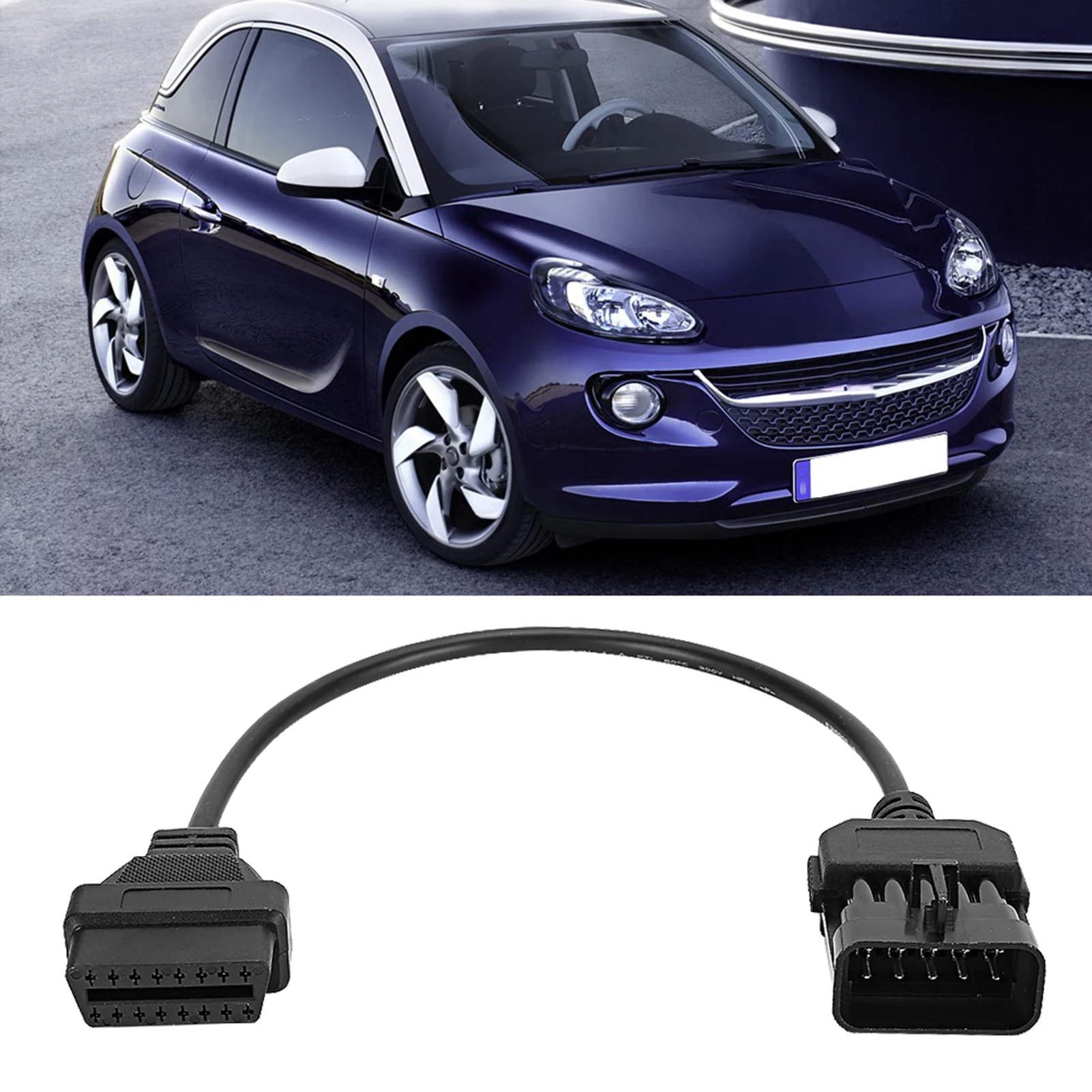 Разъем адаптера диагностического кабеля OBD2 10Pin к 16Pin подходит для Opel