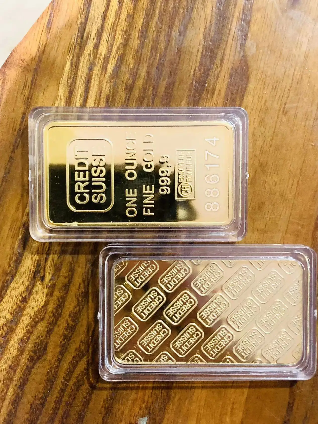 Пользовательский 24k чистый позолоченный лазерный серийный номер 50 мм