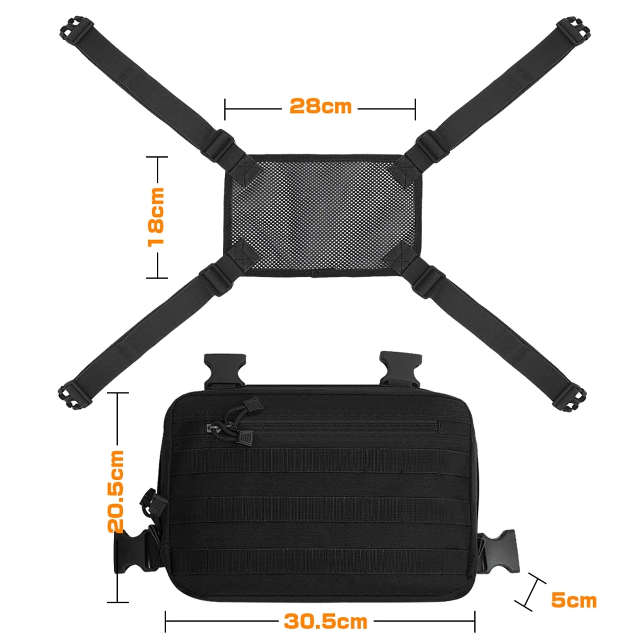 Тактическая нагрудная сумка унисекс Регулируемая Военная уличная Сумка Molle
