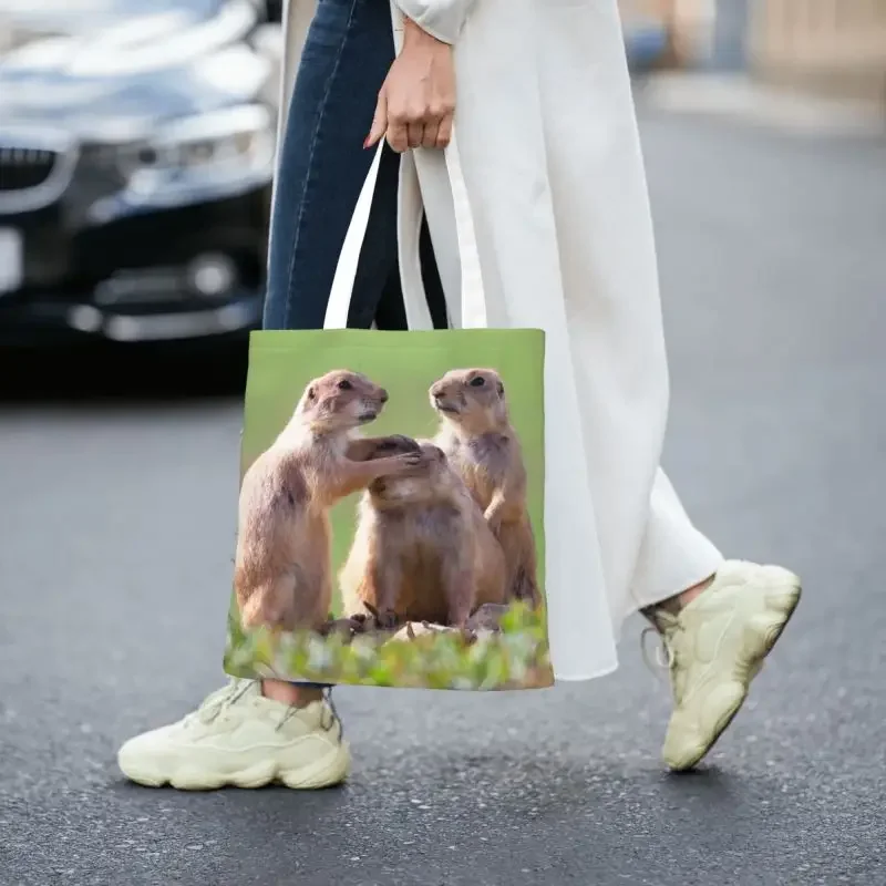 Сумка-шоппер для покупок на плечо собак парусиновая вместительная моющаяся