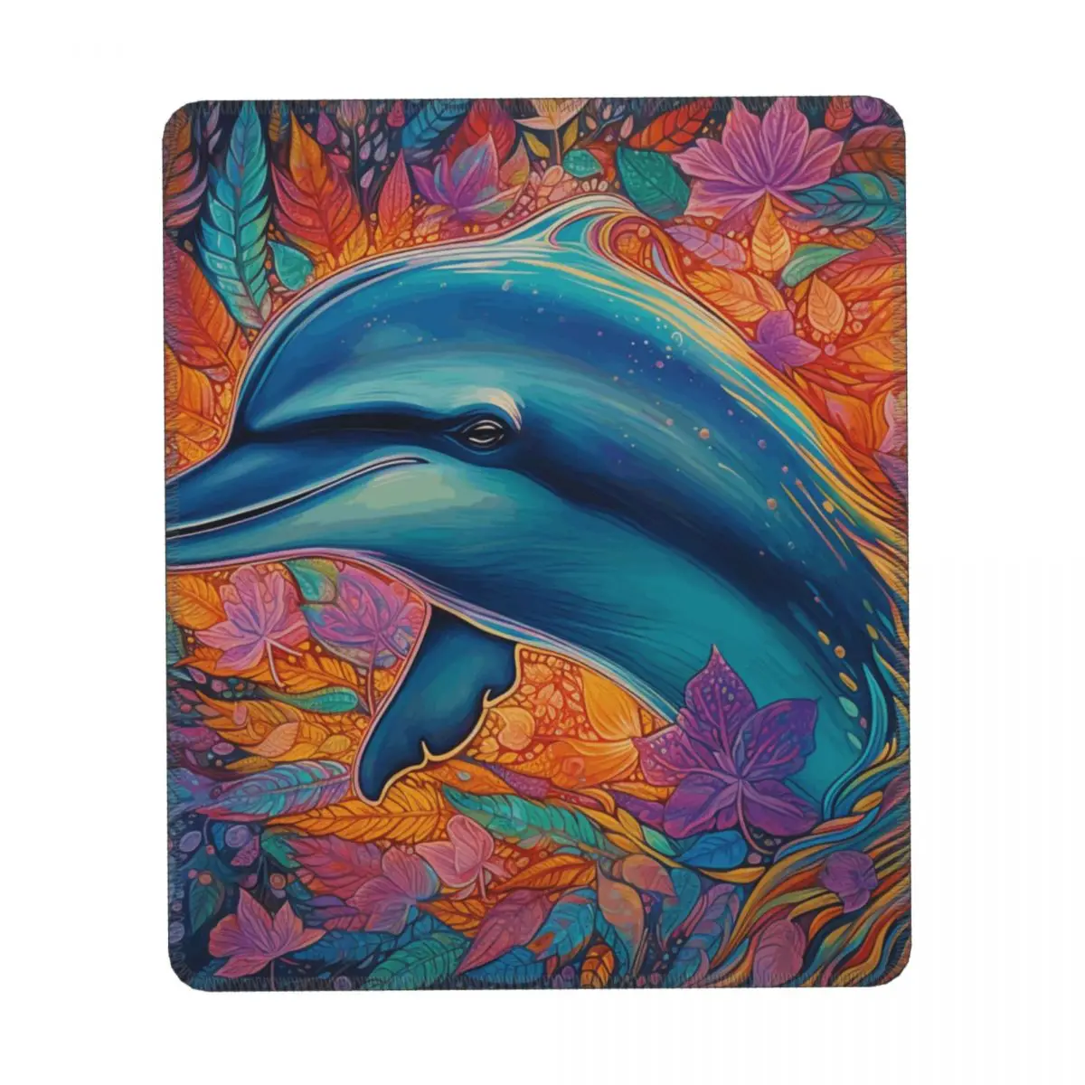 

Dolphin Vertical Print Mouse Pad Vivid Colorful Painting Rertro Cute Mousepad Desk Anti-Slip Rubber Mouse Pads