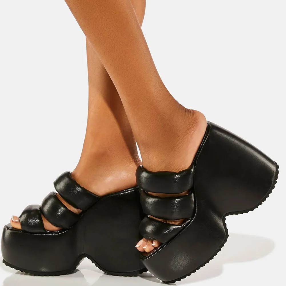 ins hot brand design goth sandals women platform wedges high heels street female shoes punk big size fashion sandals shoes woman free global shipping