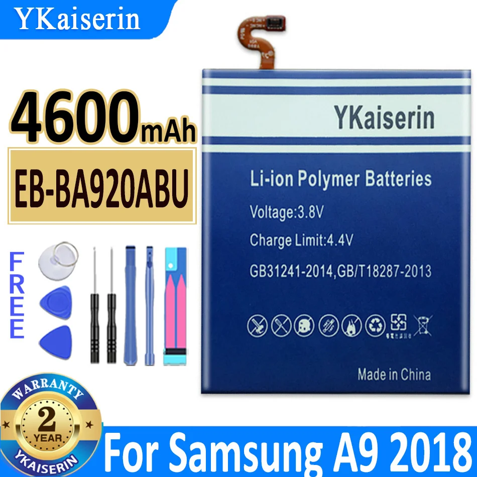 

For SAMSUNG EB-BA920ABU 4600mAh Battery For Samsung Galaxy A9 2018 A9s A9 Star Pro SM-A920F A9200 Mobile Phone + Tools