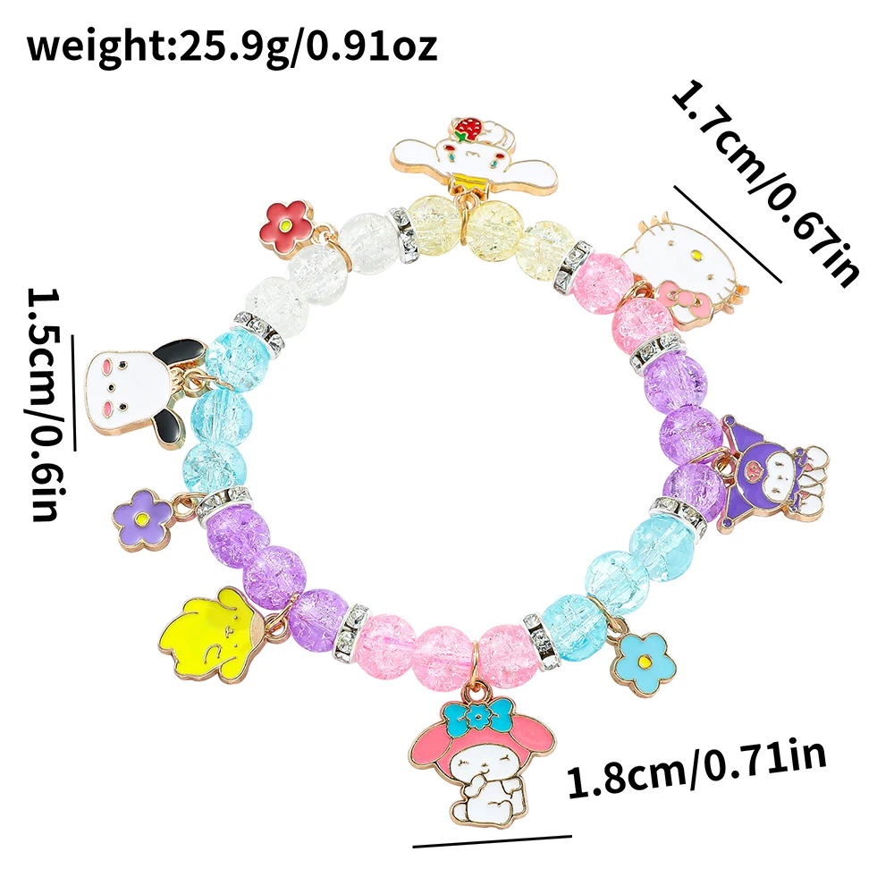 Новый браслет из бисера в стиле аниме Sanrio мультяшный Kuromi Melody корицы Hello Kitty для