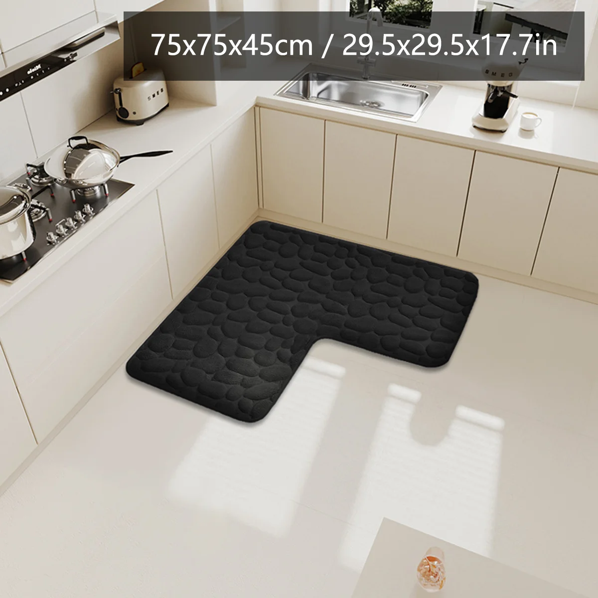 

Однотонный кухонный коврик из полиэстера