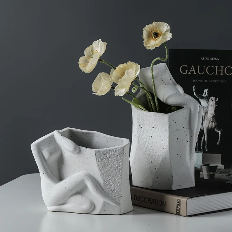 

Креативная Скандинавская ваза для человеческого тела, украшение для гостиной, Цветочная композиция, чистый белый цветочный дизайн, крыльцо, украшение для дома P38