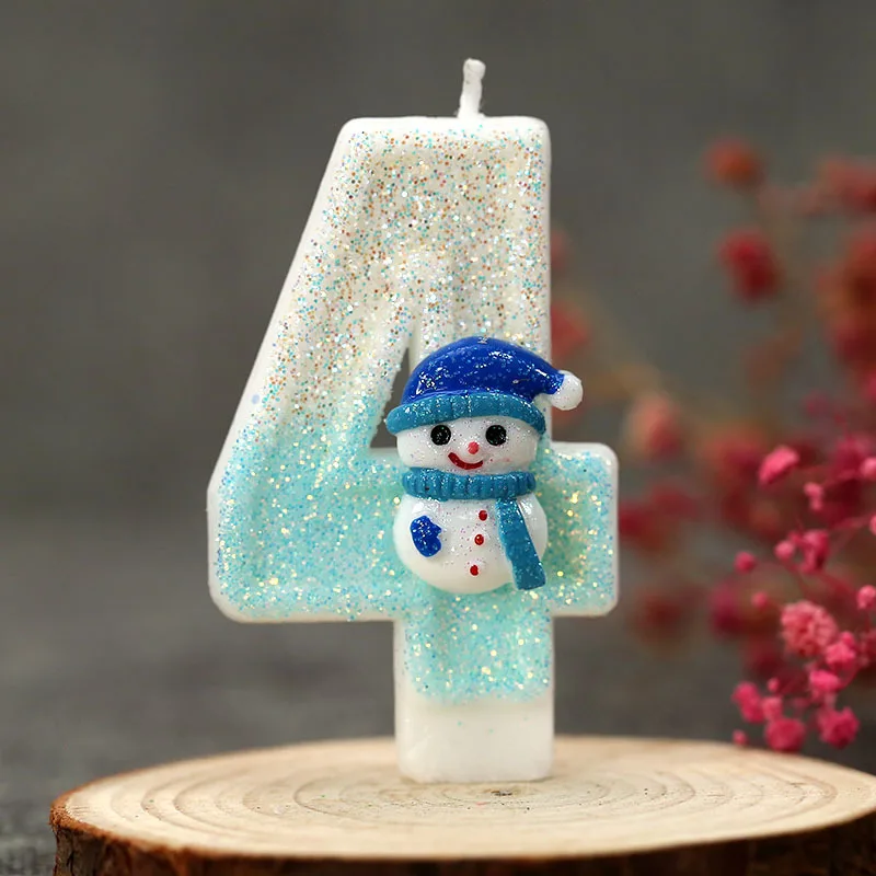 Рождественская Корона Снеговика С Днем Рождения Розовый Цветок Торт Топпер